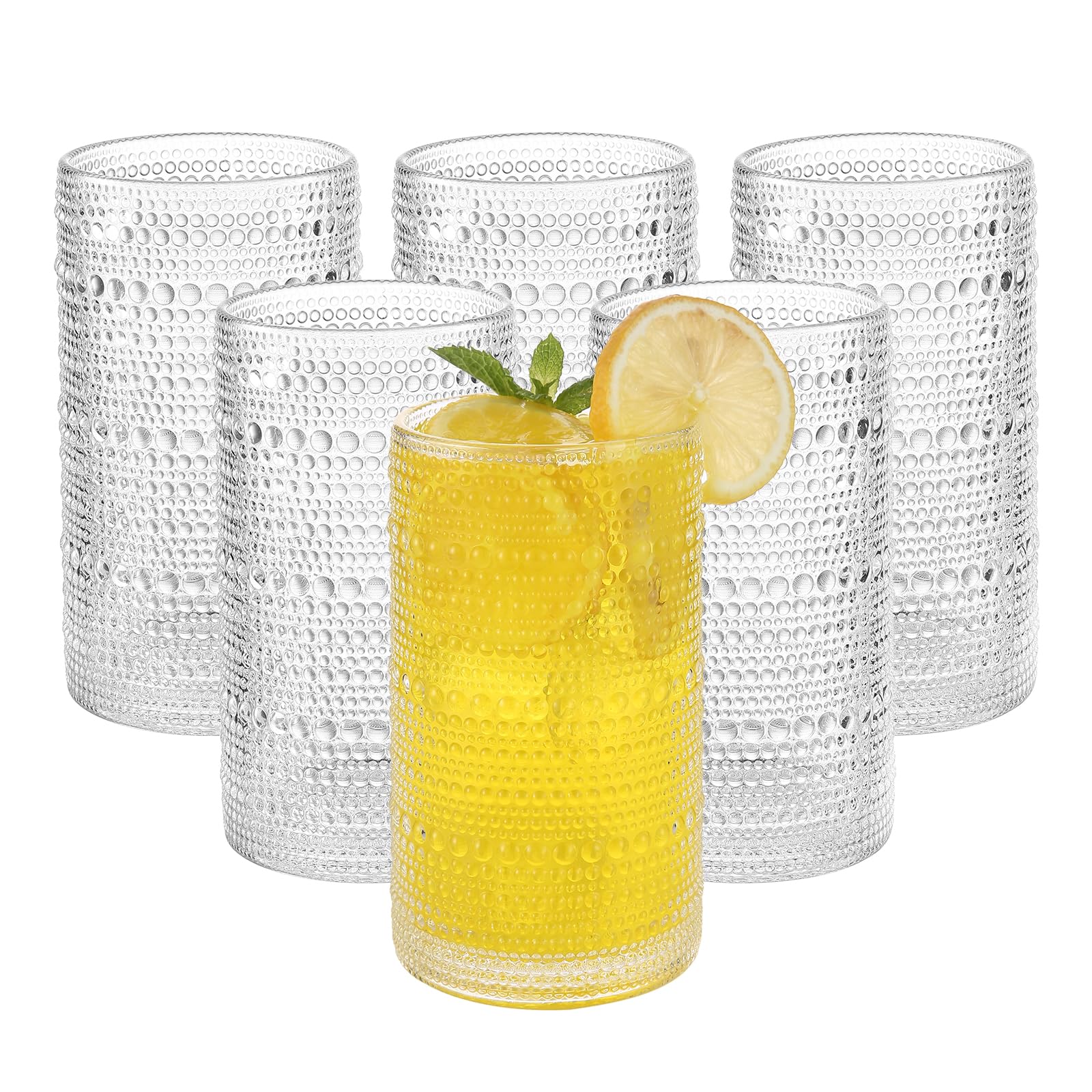 Akutaa Vintage Hobnail Drinking Glasses