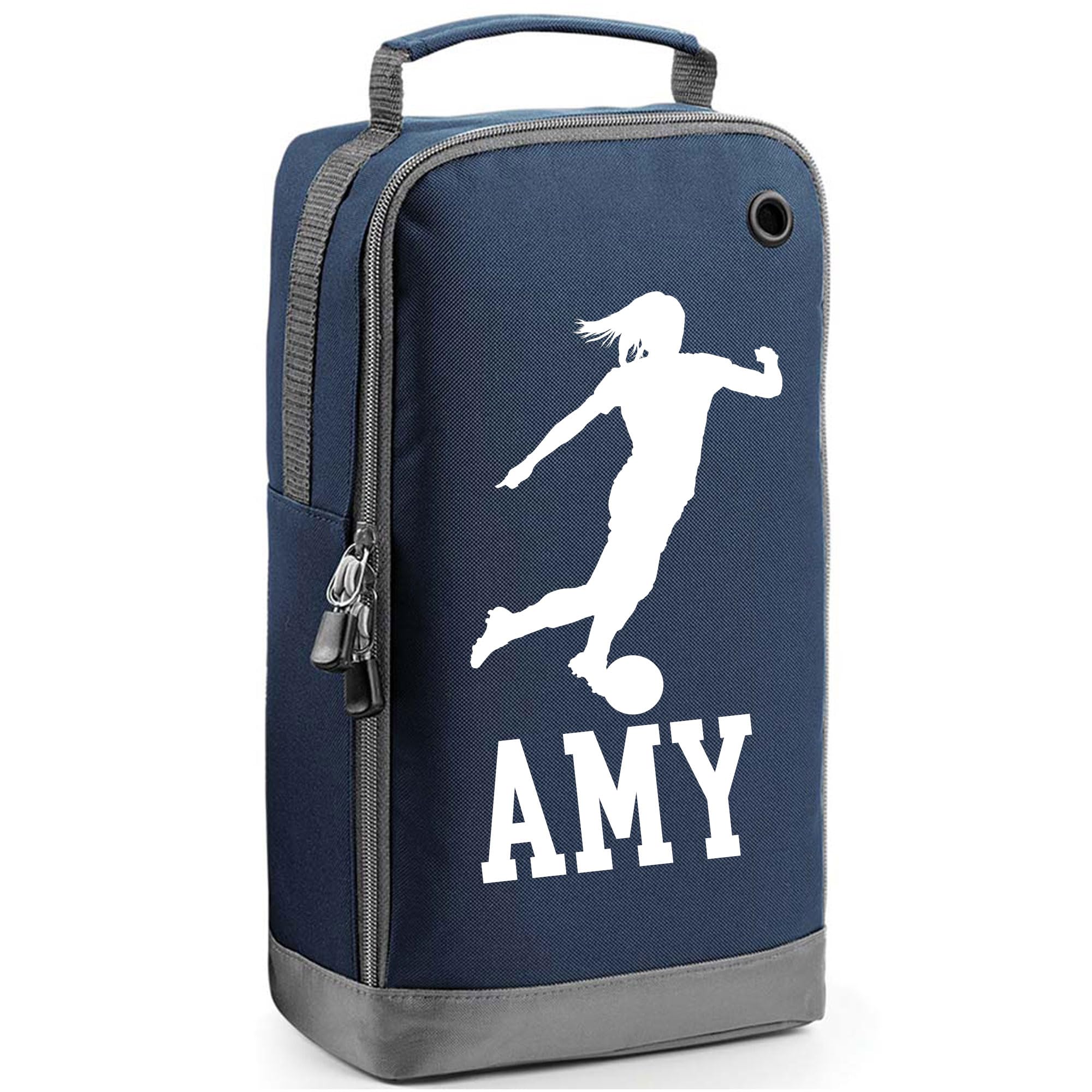 Personalised Girls Football Boot Bag - Sports Gift Navy