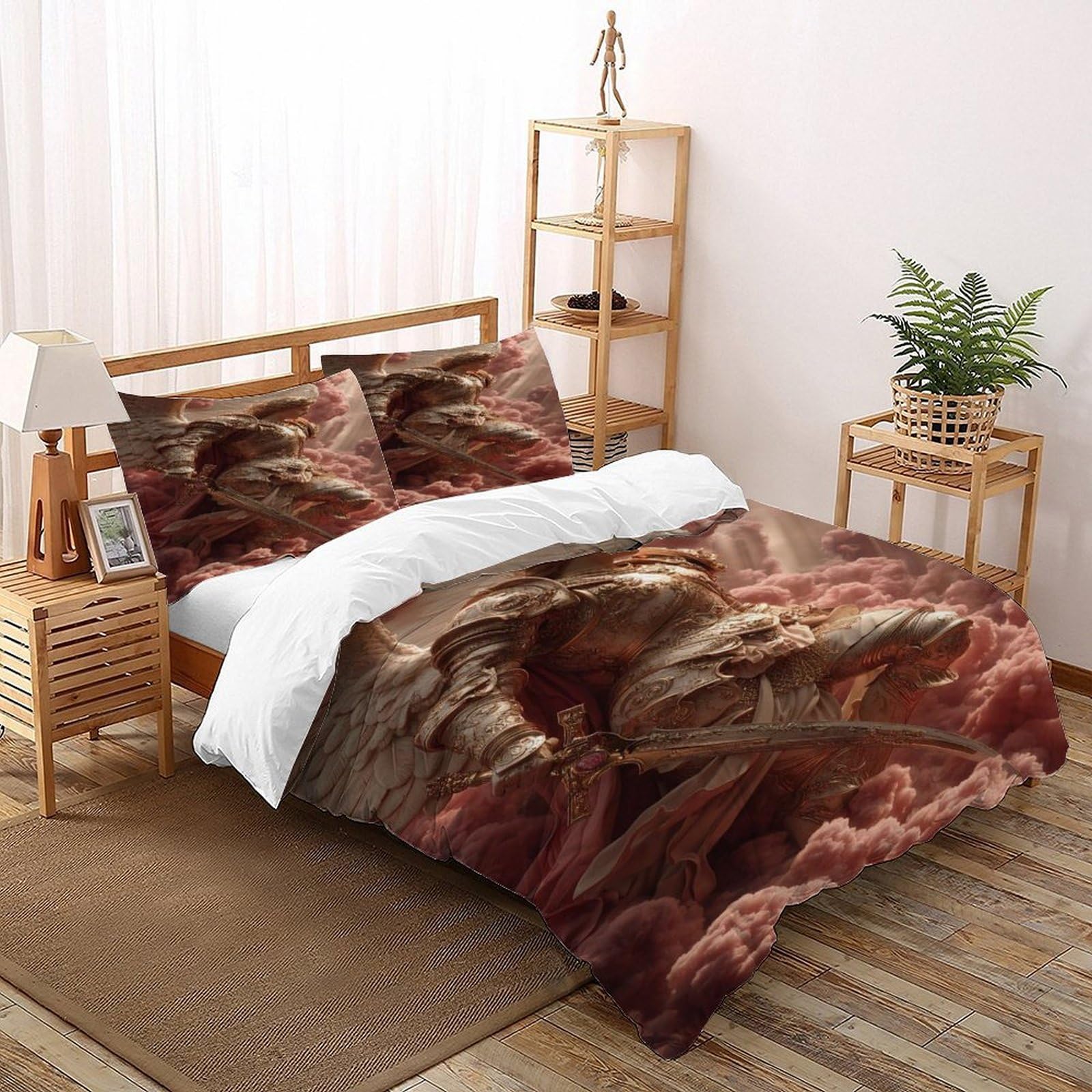 Housse de couette double 200x200cm gothique avec ses 2 taies d'oreiller