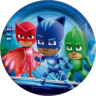 Treasures Gifted Officially Licensed PJ Masks Plates 16ct - 7in PJ Masks Dessert Plates - PJ Masks Party Supplies - PJ Masks Birthday Party Supplies - PJ Masks Decor - PJ Masks Party Decorations