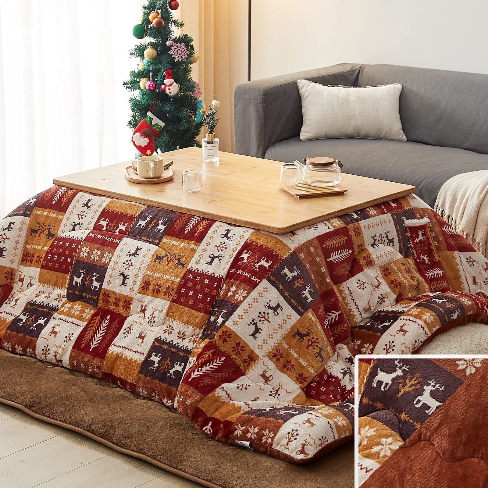 Amazon｜VK Living こたつ布団 長方形 単品185×235cm 中綿1.8kg