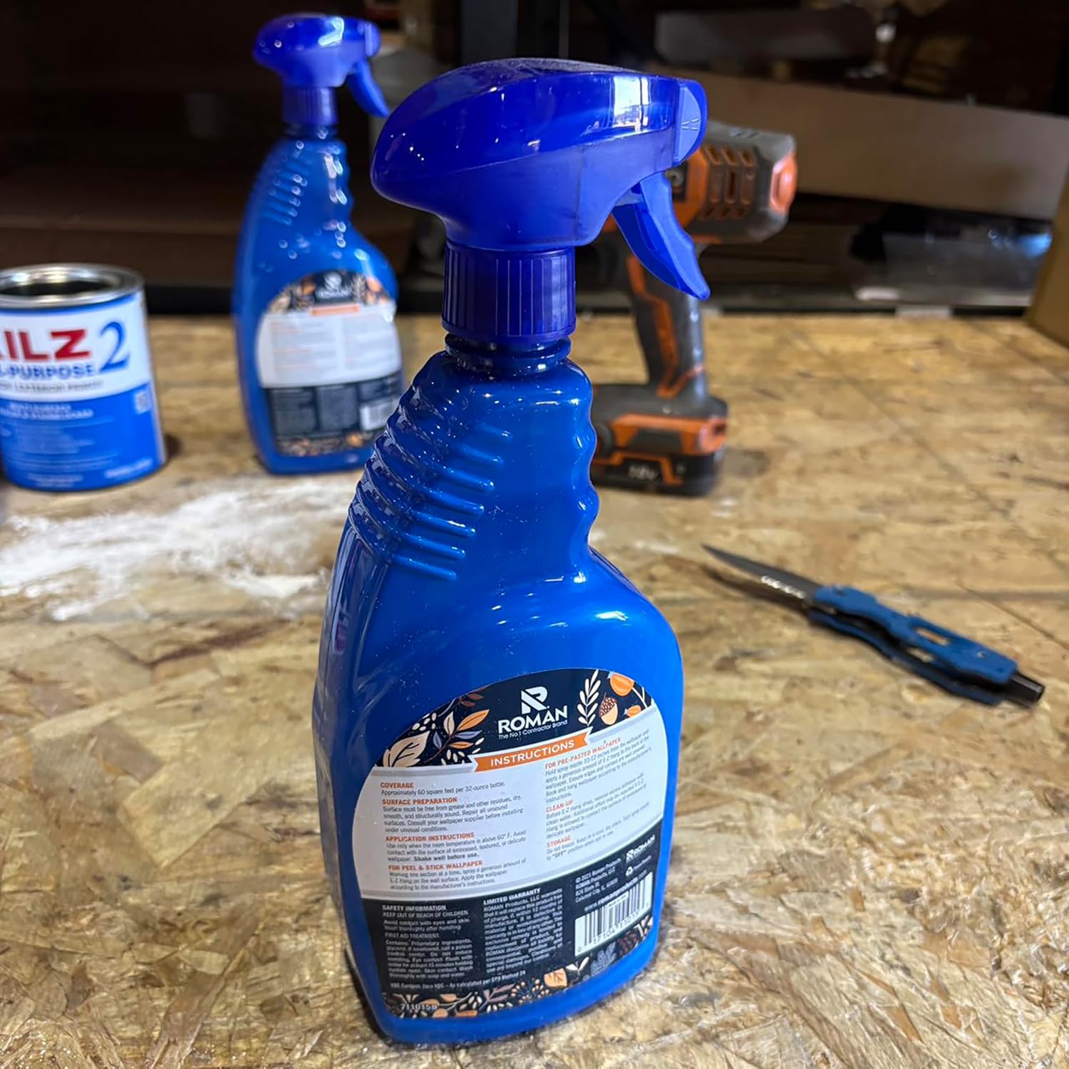1PK 11015 32oz E-Z Hang Peel & Stick Helper + Pre-Pasted Activator Wallpaper Spray LANC-439994-NF