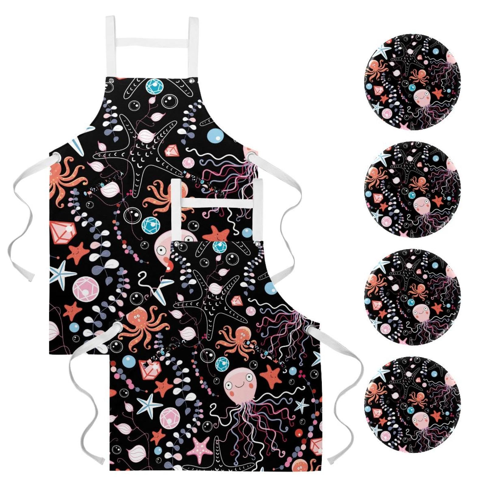 Tablier de cuisine avec 4 broches ajustable et imperméable - 7