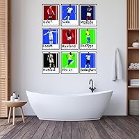 Vista 8 de BigWig Prints Pósteres de fútbol para dormitorio de niños, póster de jugador de fútbol, póster de Erling Haaland, Mbappe, Rodrygo, Gavi, Vini Jr