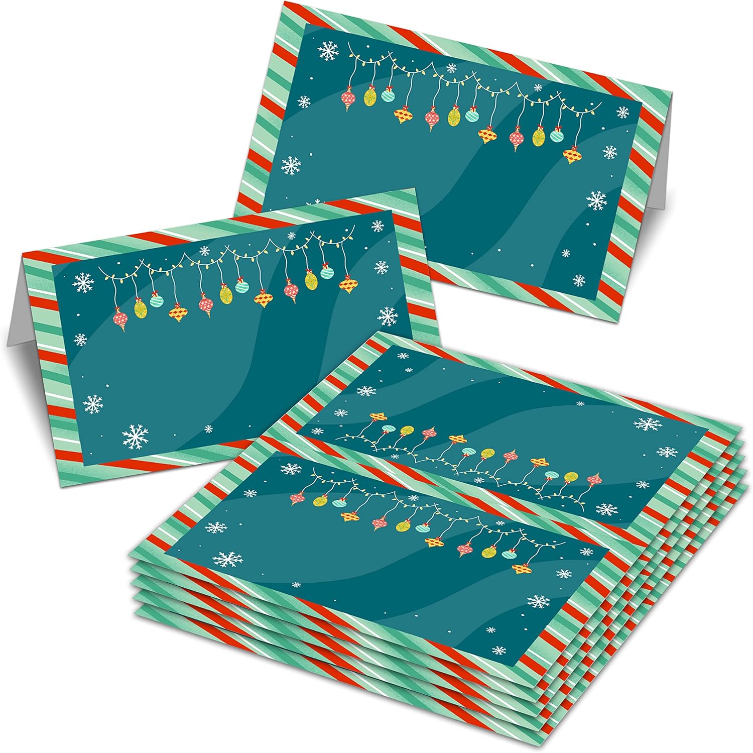Christmas Table Place Cards Holiday Party Food Tent Cards