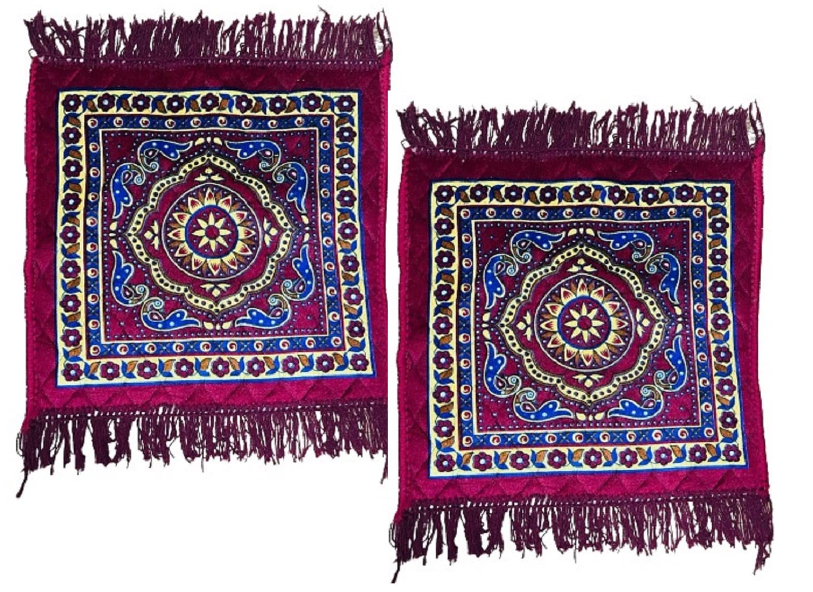 GANGJI Chenille Velvet Soft Yoga Meditation Multipurpose Sitting Floor Portable Mat Asan ASANA PAD JANAMAZ for Meditation, Relaxation Prayer Size (60 X 60 CM, Prayer Marron Pack of 2) (B0C5XN75L6) Amazon Price History, Amazon Price Tracker