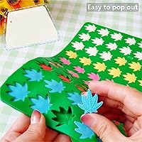 Vista 2 de Mini moldes de silicona para caramelos de hoja para gomitas de chocolate, moldes de cera de hojas pequeñas para derretir moldes para hornear