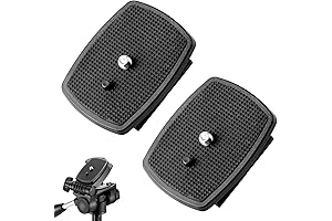2-Pack Universal Quick Release Tripod Plate for Velbon Tripods