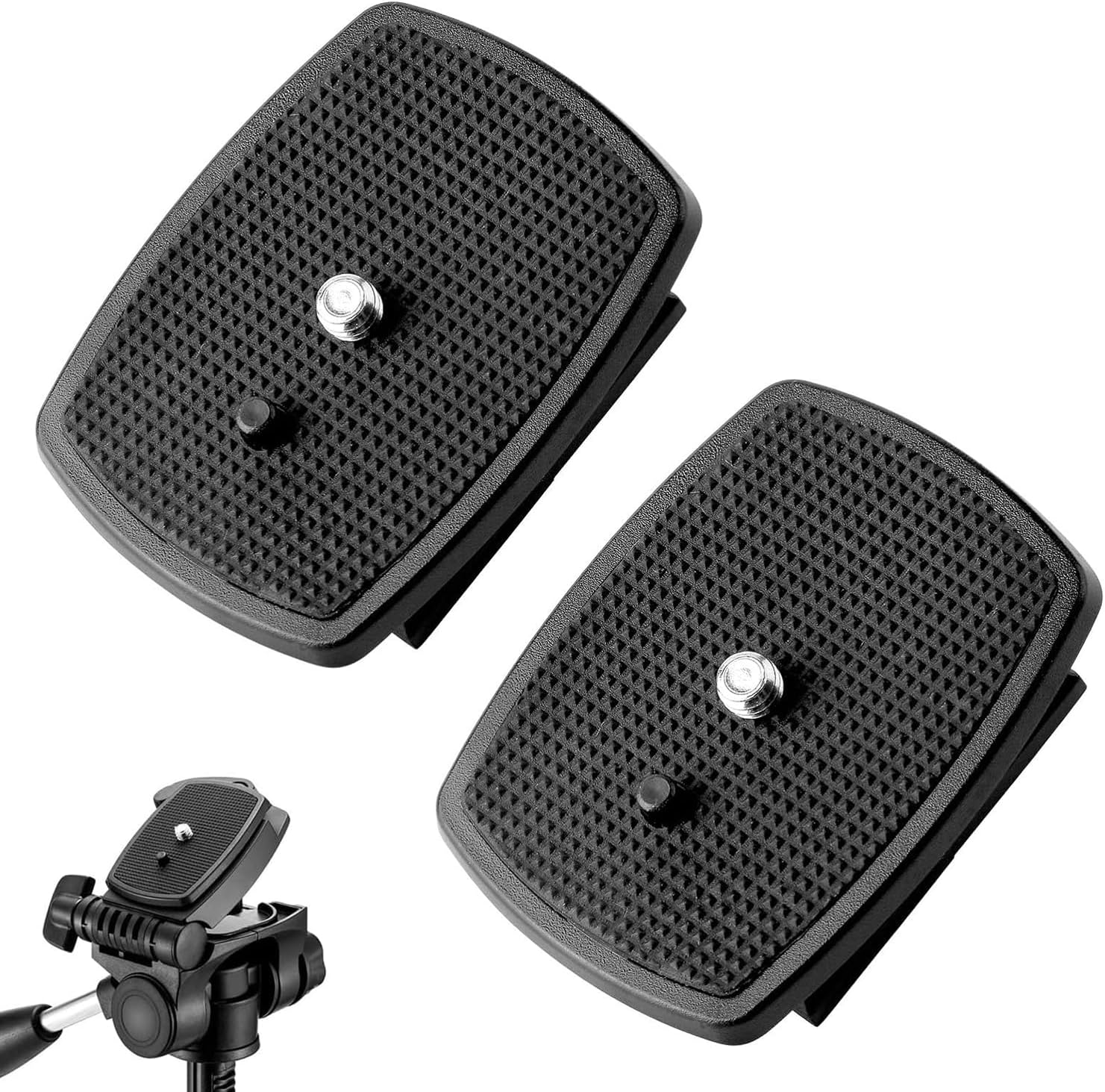 2-Pack Universal 43x43mm Quick Release Plate Set for Velbon Tripods, Compatible with CX-444, CX-888, CX-460, DF-50 - Durable, Easy-to-Use Quick Release System for Efficient Photography