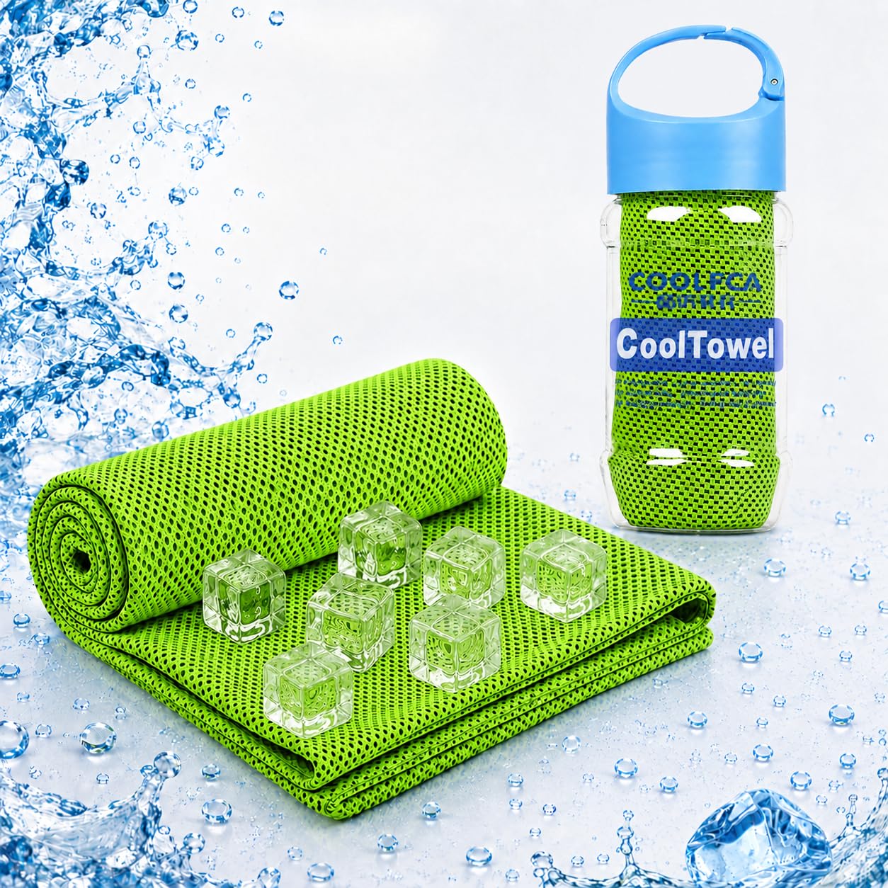 Surcotto Microfibre Towel(40"x12"), Cooling Towels for Neck,Green