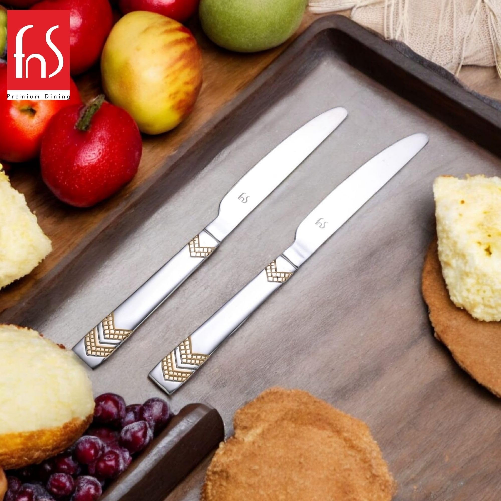 Gold Plated Butter Knife Set - Luxury Flatware -7 Gold Plated Butter Knife Set - Luxury Flatware -7