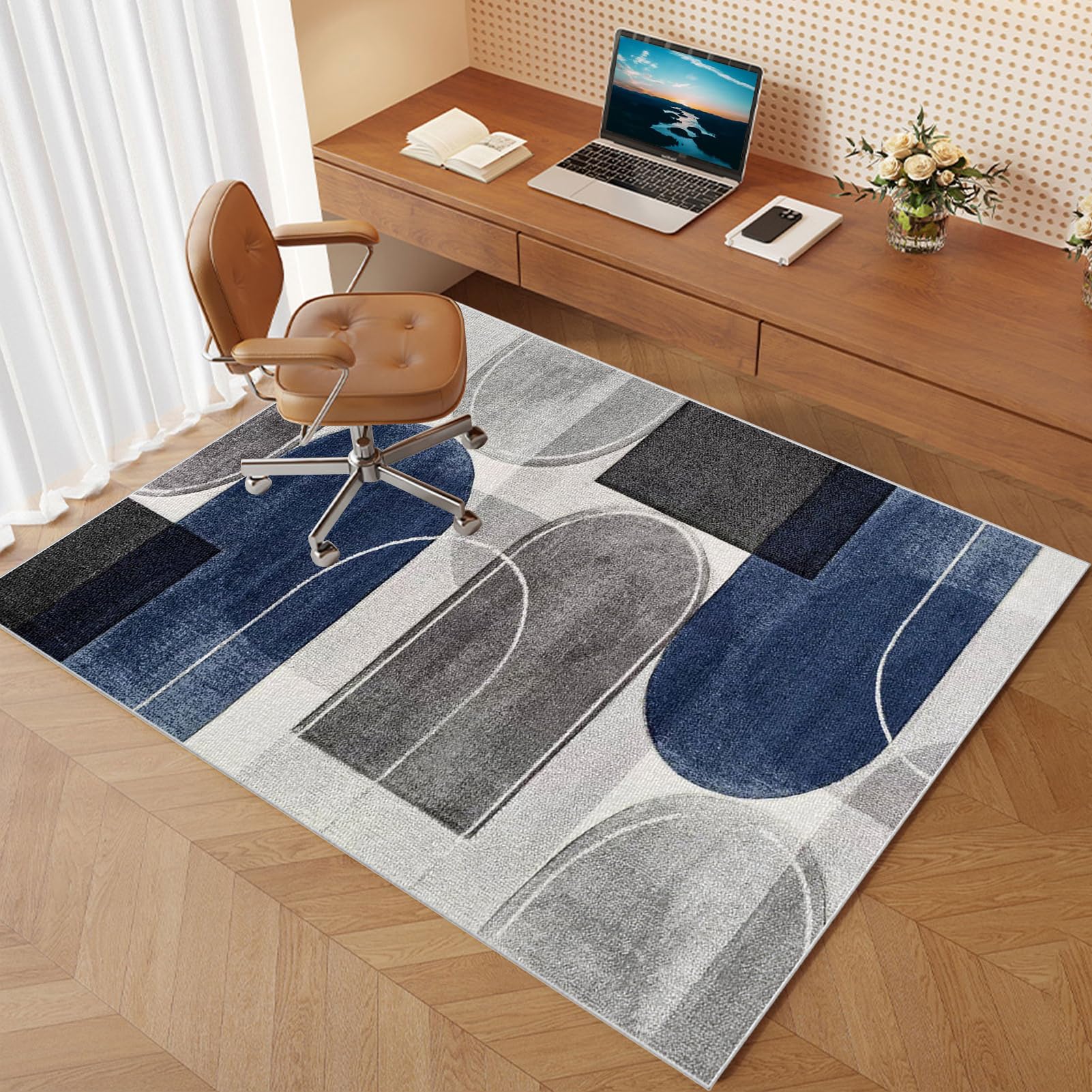 Office Mat Carpet Non-slip Back Floor Protectors Mats Protectors for Rolling Chairs Heavy Duty Gaming Chair Mat Multi-Purpose Floor Protectors for Hardwood Floors Tile Laminate Floor 60 x 70 cm