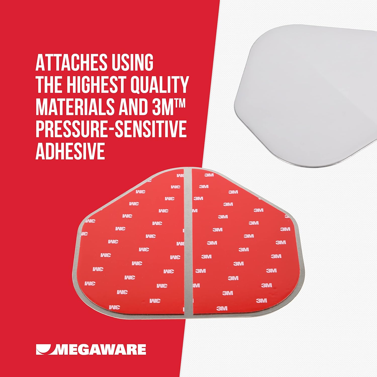 MEGAWARE KEELGUARD XL ScuffBuster BowGuard, Prevent Trailer Bow Roller Damage by Stern Eye Bolt; 3M Adhesive; Stainless Steel Mirror Polished Finish; Easily Bends; Solid (9" x 8.75")