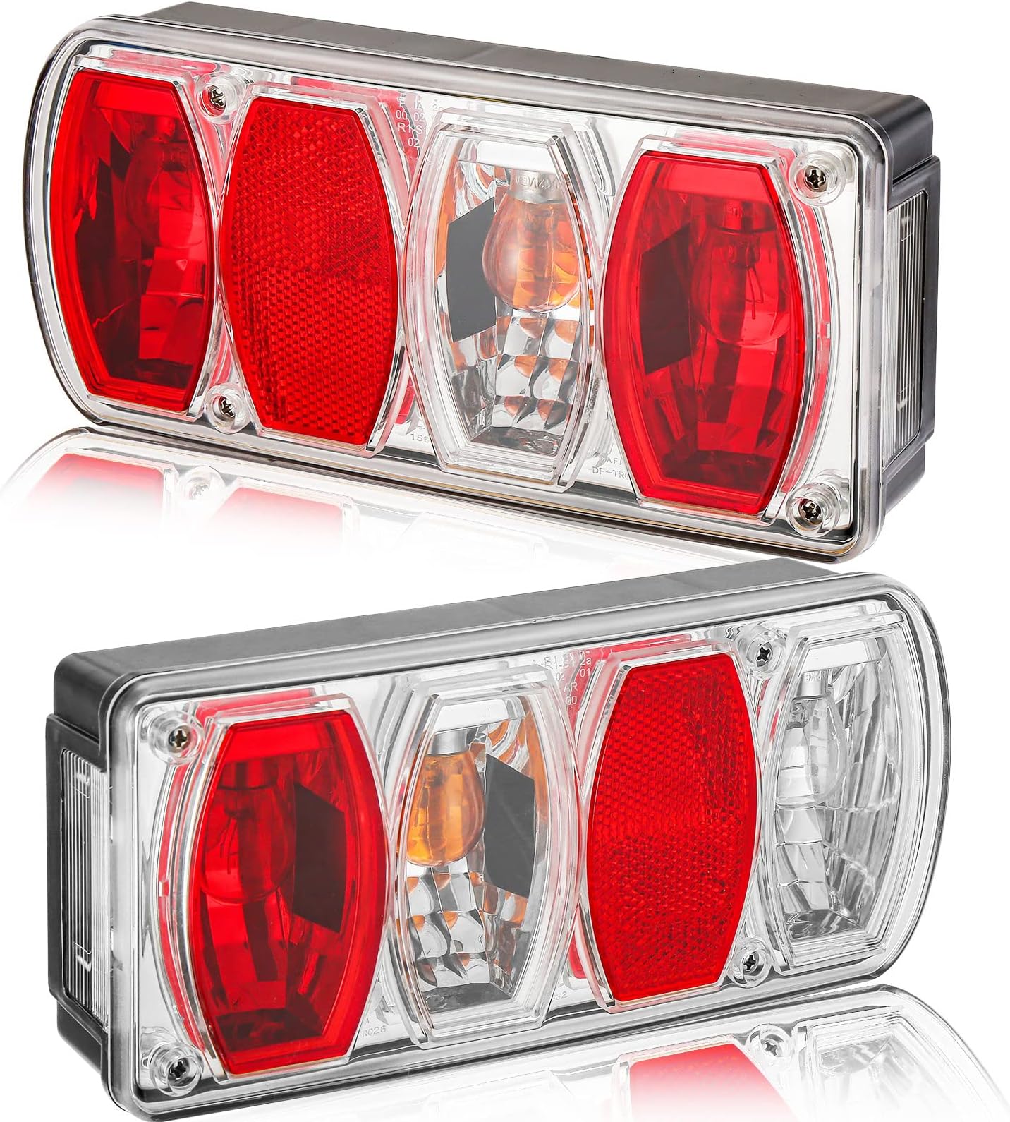 2Pcs Triangle Feux Arriere Remorque Led,24V Led Lumière De Remorque