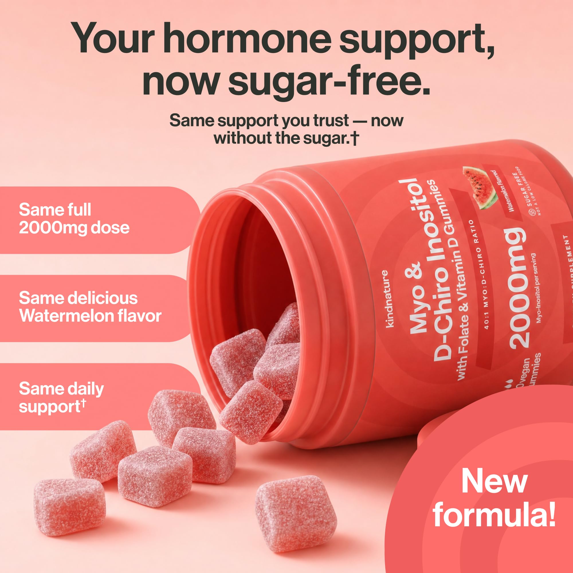 kindnature Myo Inositol Gummies + D-Chiro, 40:1, Sugar-Free — Amazon image 2
