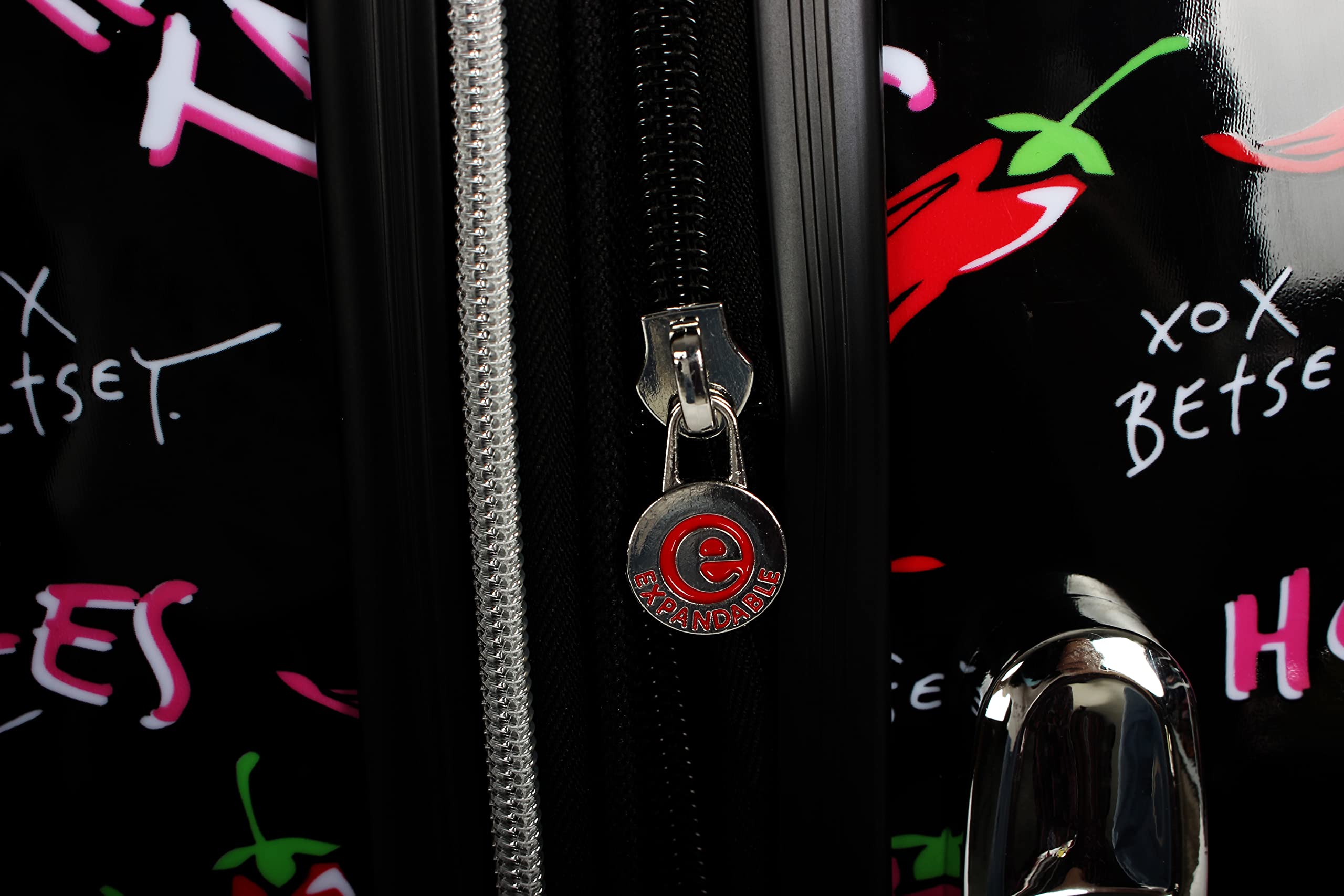 Betsey Johnson Designer Luggage Collection - Expandable 3 Piece Hardside Lightweight Spinner Suitcase Set (): Flamingo Strut TAMALE