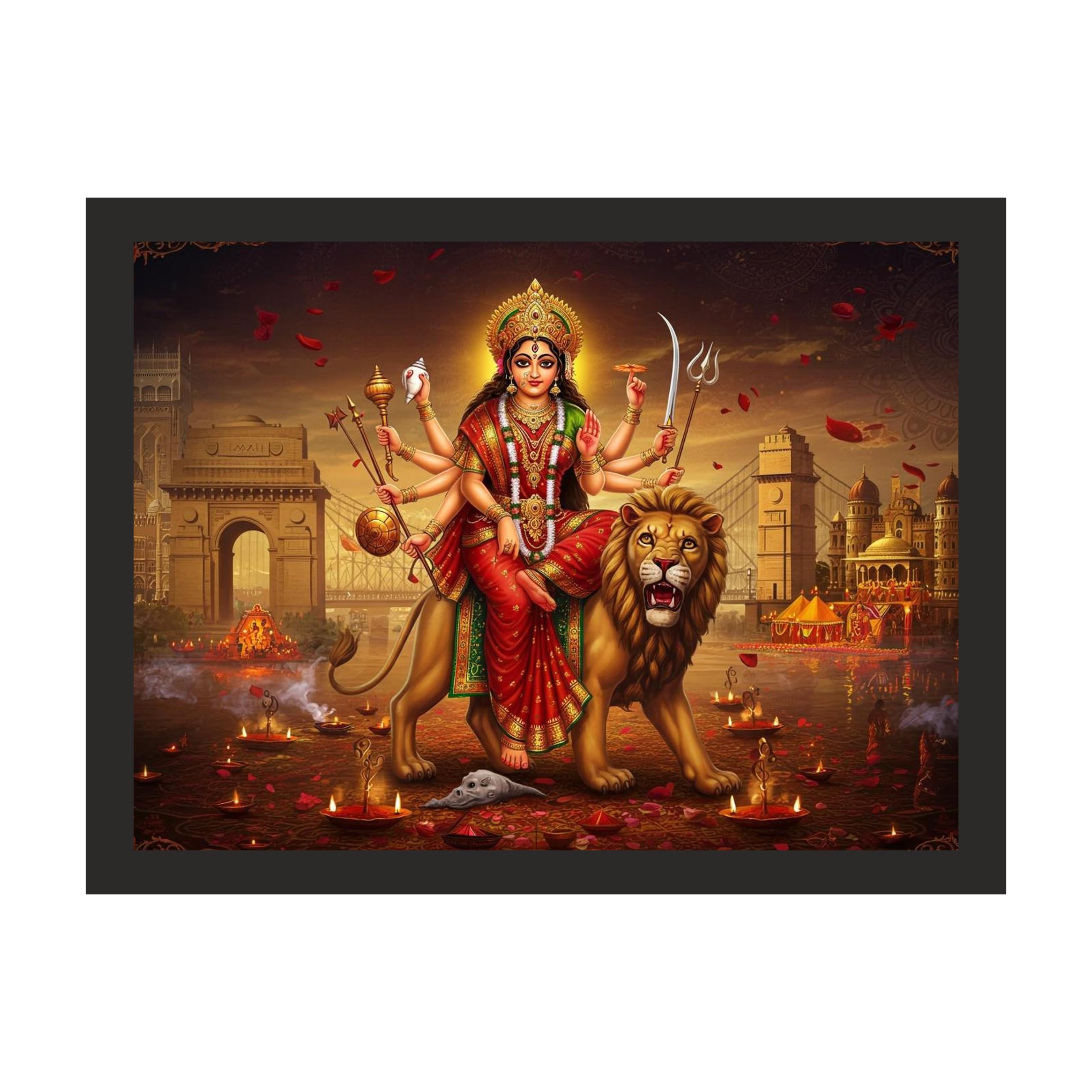 Majestic Maa Durga Wall Art