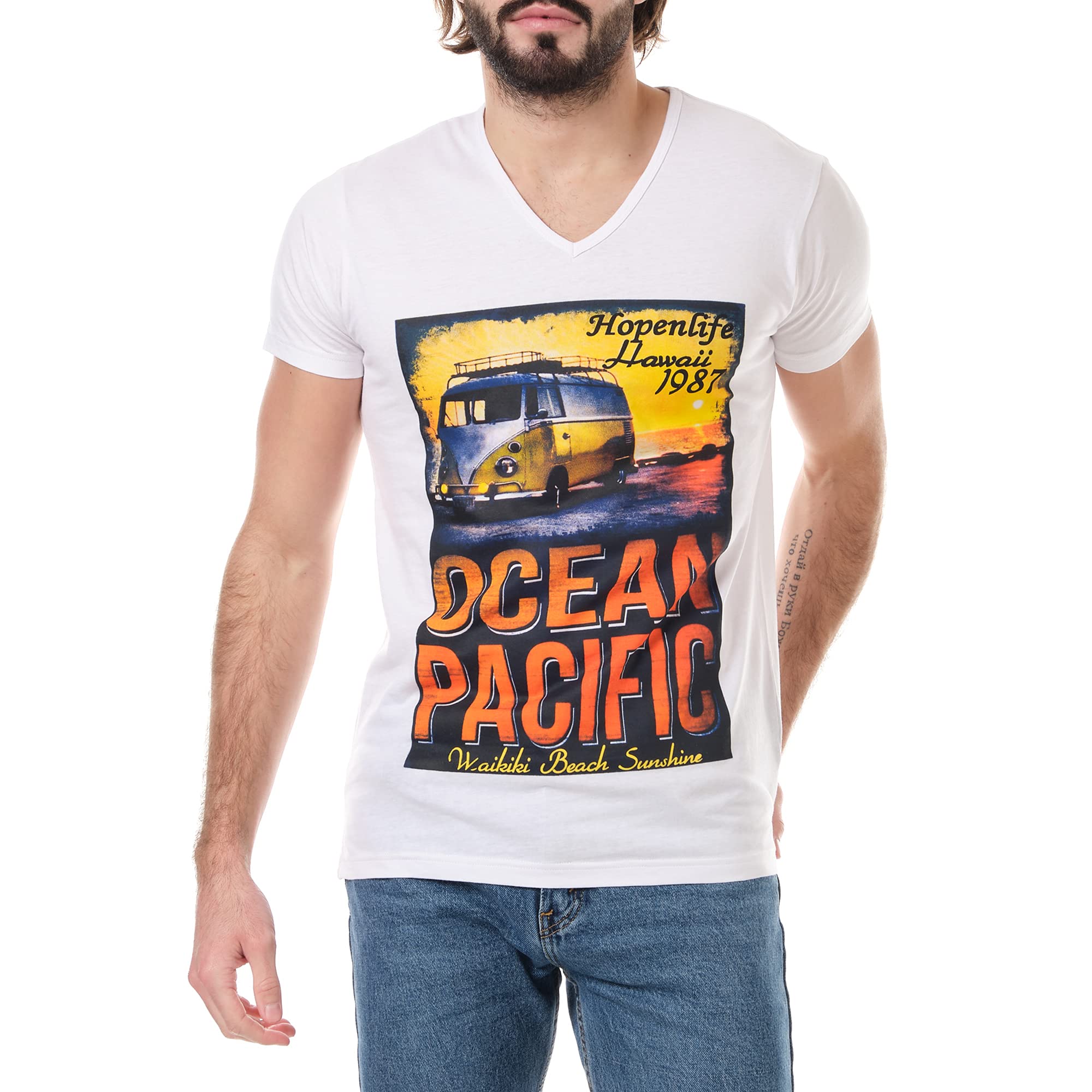 HOPE'N LIFEMen's Ocean-blanc t shirt