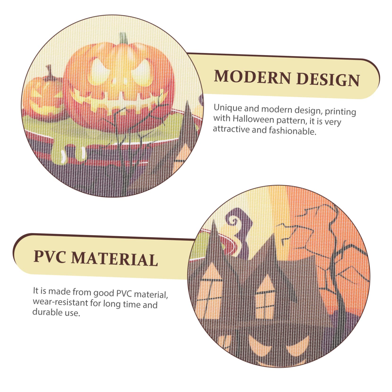 Mikinona 4pezzi Tovagliette Decorativi Per Halloween Resistente Design Elegante Per Cucina e Ristorante Tovagliette Isolanti Per Eventi Festivi