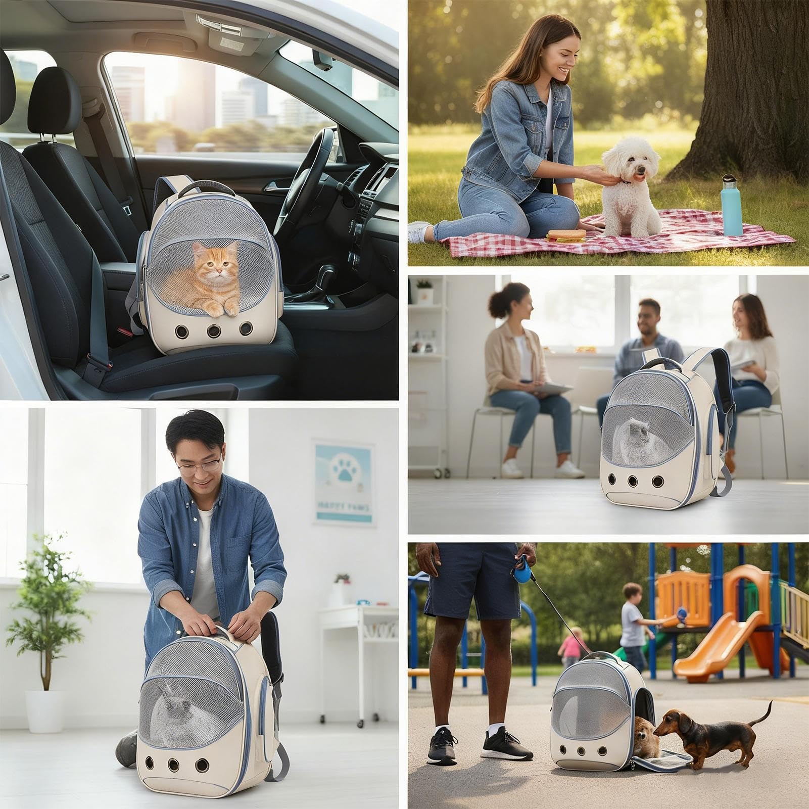 Transportín para Mascotas Bolsa Cómoda Y Transpirable