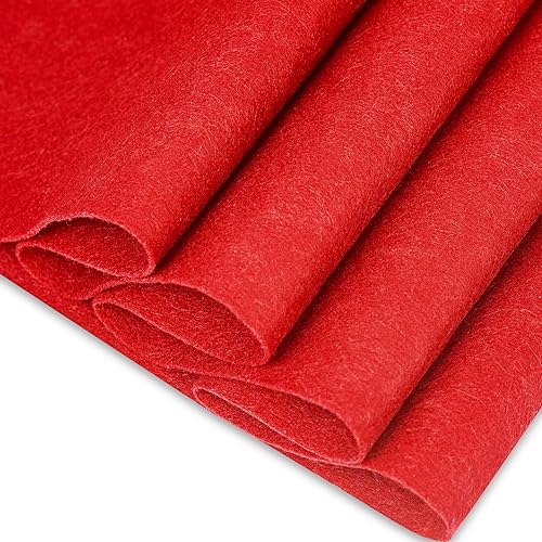Vista 2 de Felt Fabric 1.8 mm Thick 36" x 72" - Soft Durable Felt by The Yard Felt Sheets for Arts and Crafts, DIY Sewing, Crafting Projects (Red)