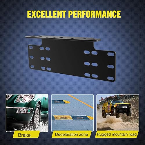 Miniatura 6 de Nilight 90044B - Soporte de montaje universal de placa frontal de acero resistente para lámparas de trabajo LED todoterreno o barras de iluminación