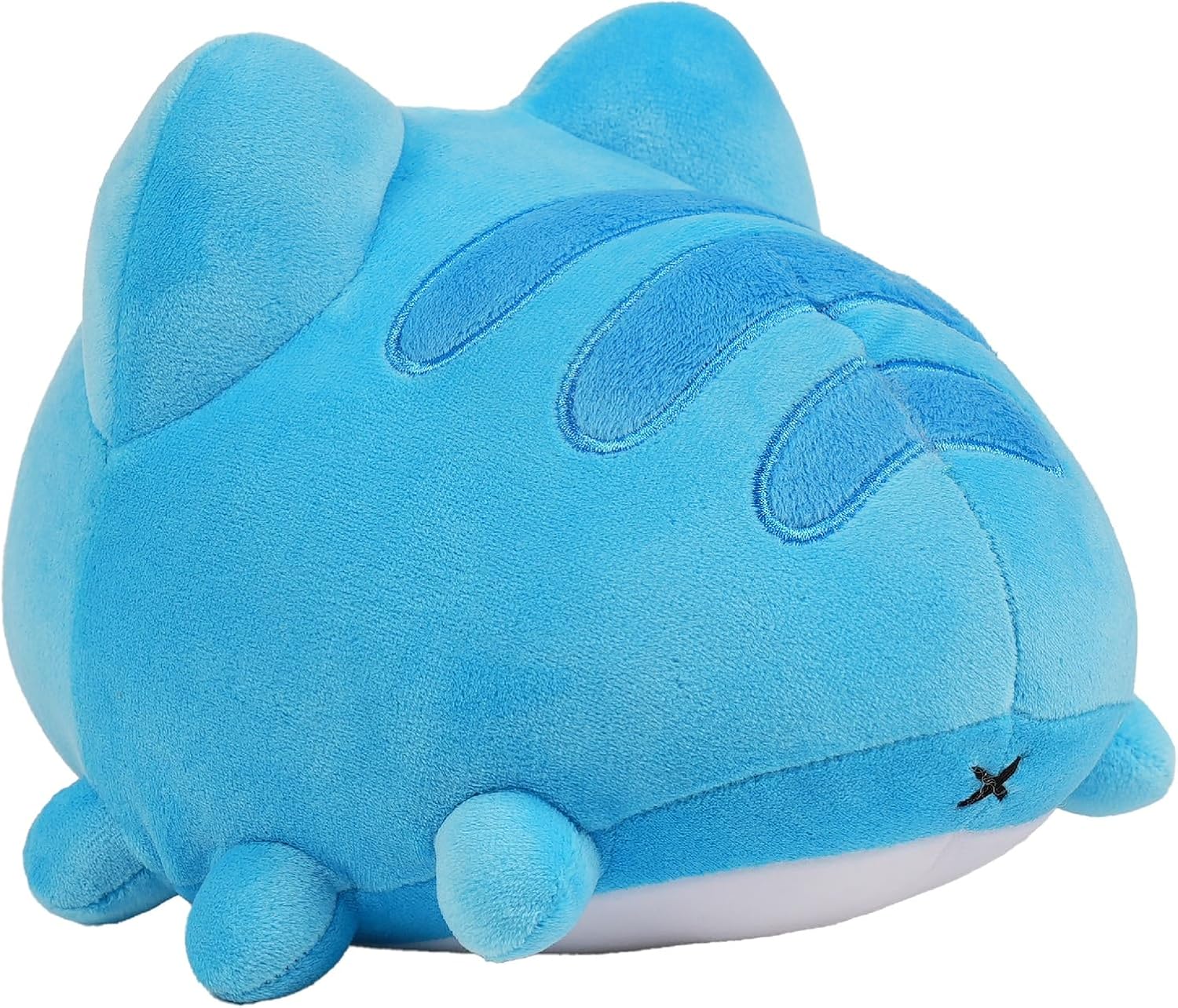 Mini Plush Doll 8", Official Licensed Squishy Bouncy Cuddly Buddy, Cute Blue Capoo in Lazy Pose, Iconic Plump Snuggle Toy, Ideal Surprise Gift for All Ages, Character Collection