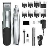 Groomsman Rechargeable Beard Trimmer kit for Mustaches, Nose Hair, and Light Detailing and Grooming with Bonus Wet/Dry Battery Nose Trimmer – Model 5622v
