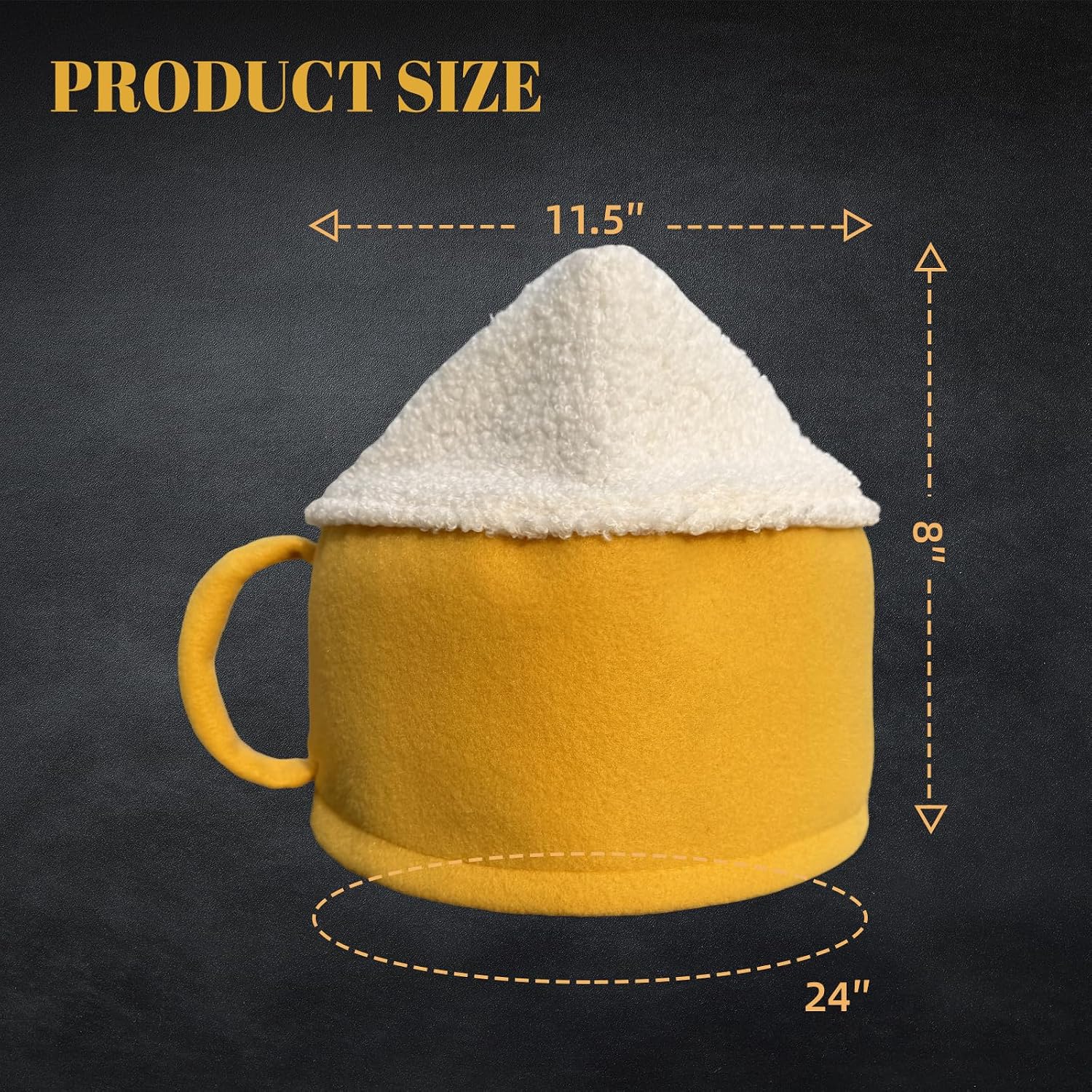 Beer Hat, Felt Funny Hat for Men and Women, Cool Gifts for Beer Lovers Christmas Gifts Cute Birthday Halloween Valentine's Day White Elephant Gifts for Adults