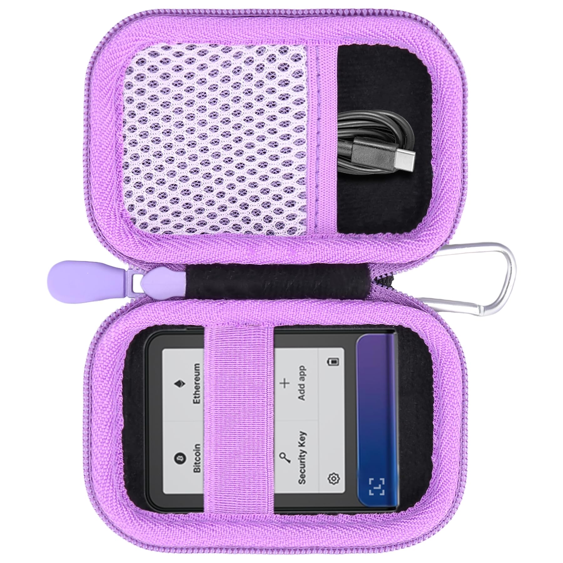 Aenllosi for Ledger Nano Gen5/Flex/STAX BTC Bitcoin Wallet Hard Case, Ledger Secure E Ink Touchscreen Crypto Wallet Protective Case, Purple (Case Only