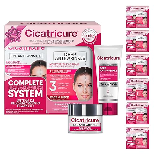Cicatricure Paquete completo de regalo de sistema rejuvenecedor de dos cremas faciales antiarrugas, 2 unidades, paquete de 6