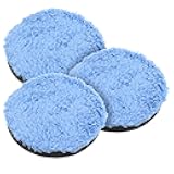 3 Pcs Polishing Pads, Buffing Pads, Microfiber Polishing pad for Car Compounding,3 Polished Pad for Scratch Removal, Waxing and Buffing (3.15 Inch/ 80 MM, Blue)