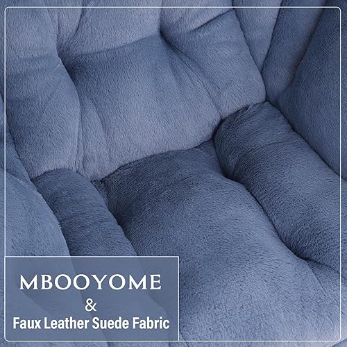 Miniatura 5 de Silla Lazy con otomana plegable, sillón moderno con reposabrazos y un bolsillo lateral y reposapiés plegable, silla de lectura de ocio para sala de