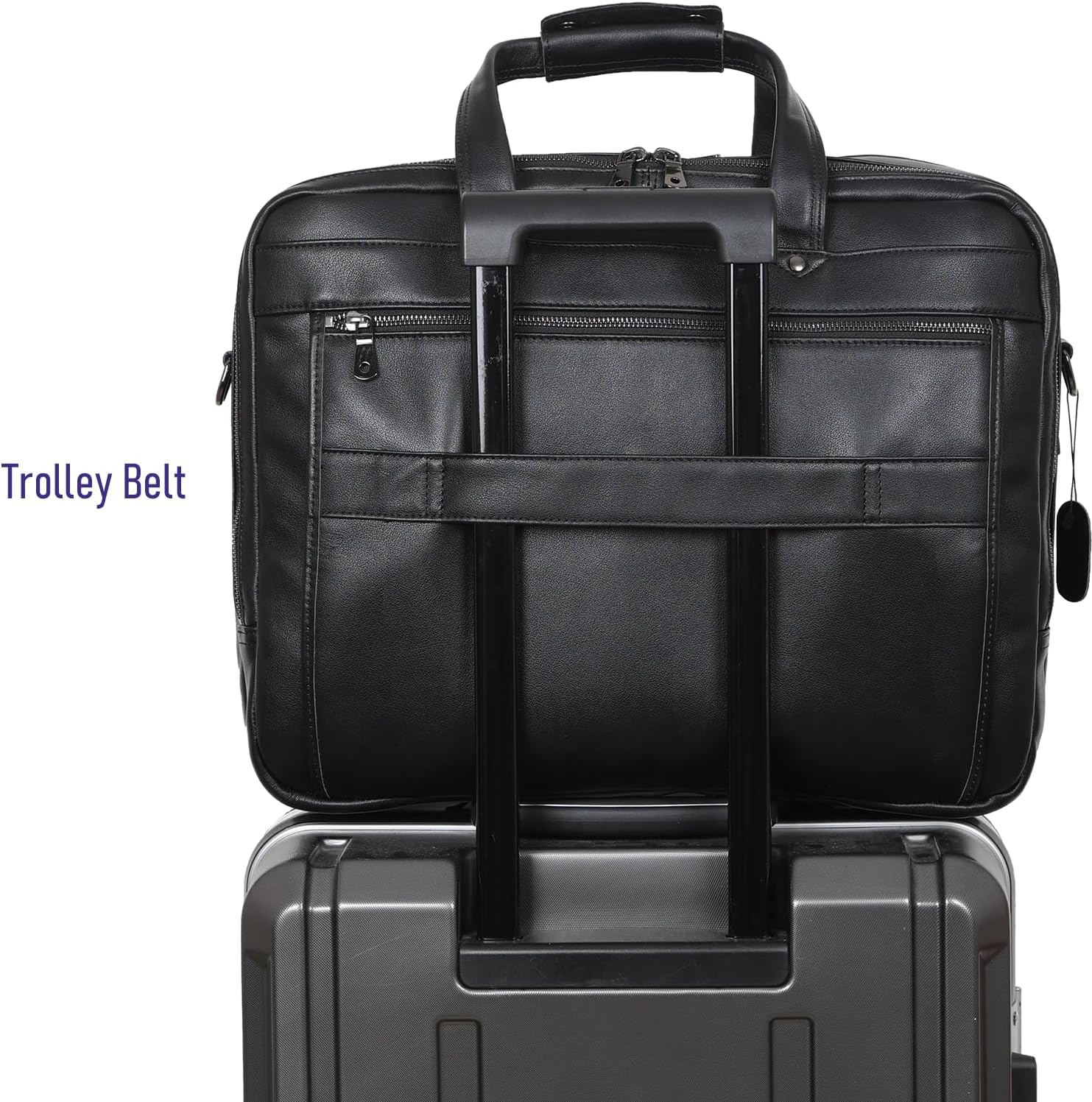 STAR VISTA Scala Pro 16-18" Messenger Bag, Full Grain Leather Briefcase, Triple Compartments, YKK Zippers, Multiple Colors