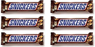 سنيكرز ألواح شوكولاتة محشوة بالفول السوداني، 45 جرام (عبوة من 8 قطع)