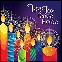 Christian Christmas cards, pack of 10 -Love, Joy, Peace, with Bible verse Romans 15:13 inside these religious Christmas cards, by Just Cards Direct