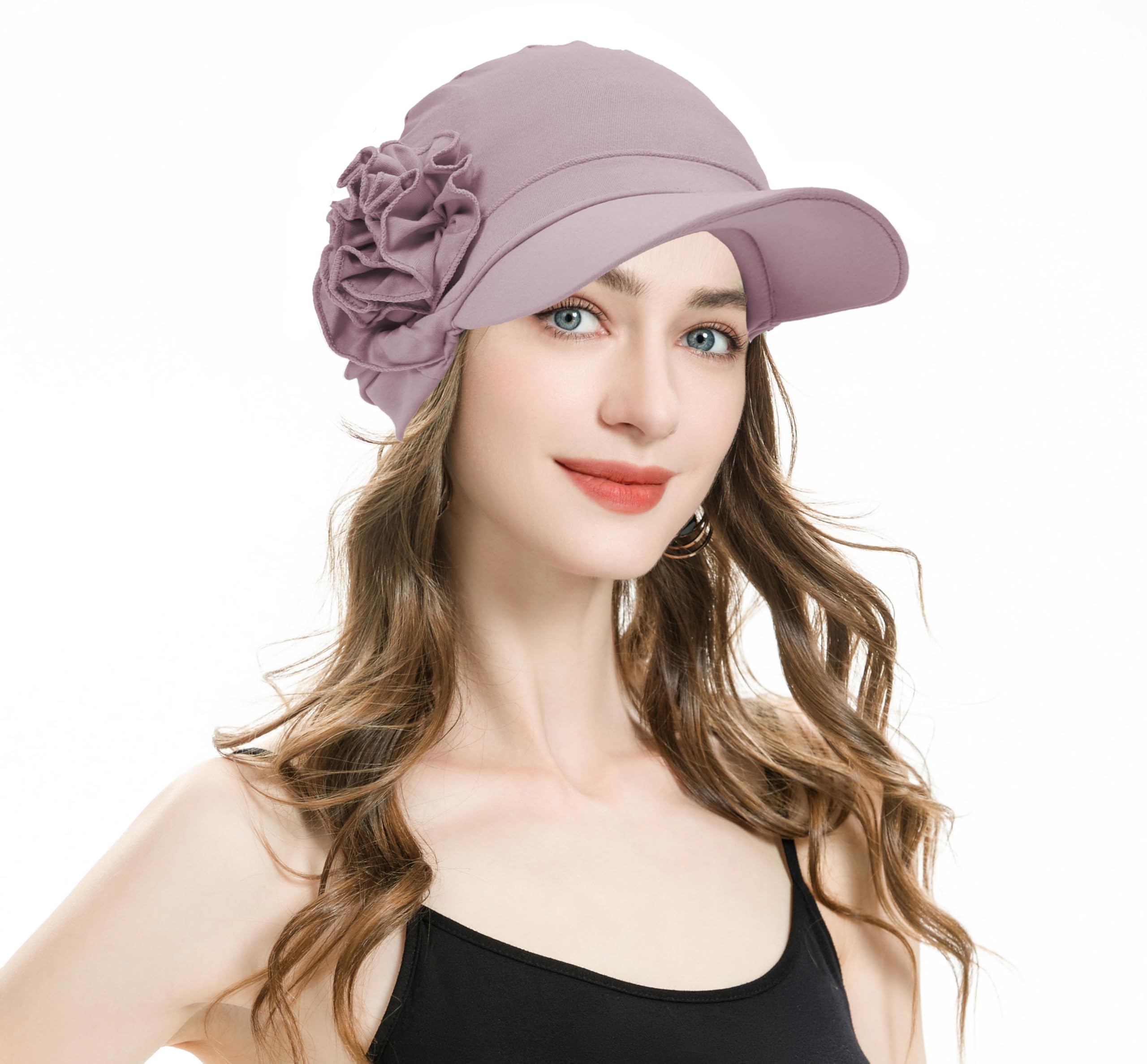 ZLYC Damen Sommer Chemo Visor Krempe Kopfbedeckung Strickmützen