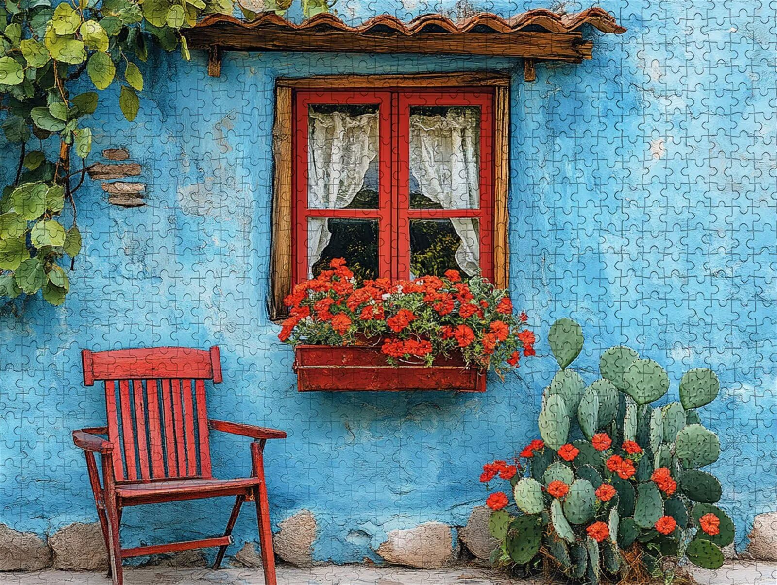Puzzle krajobraz puzzle 3000 sztuk kaktusa, niemożliwe łamigłówki, drewniane układanki dla dorosłych, gry logiczne dla całej rodziny z redukcją ciśnienia, prezenty dla kobiet O-8