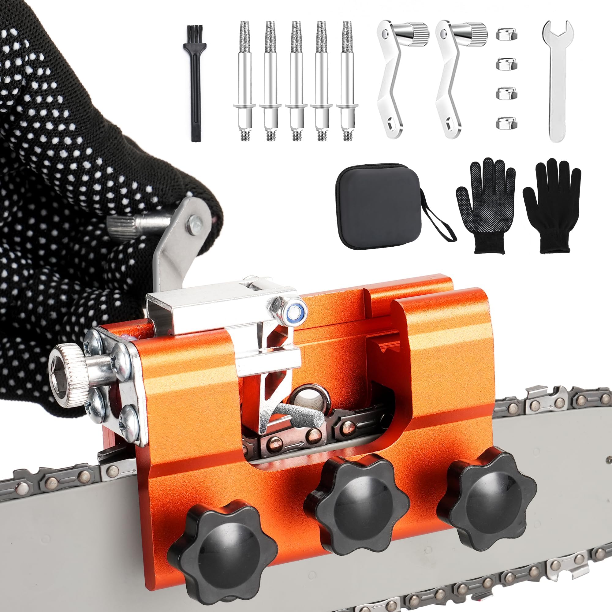 Tipsyoo Chainsaw Sharpener,Portable Chainsaw Sharpening Jig