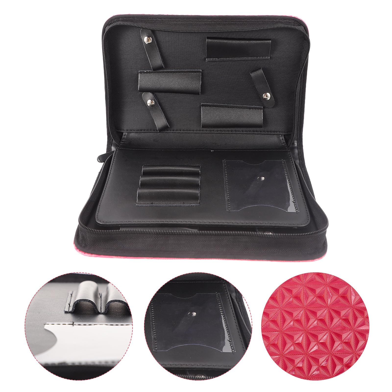 VILLCASE Friseurscherentasche aus Pu Leder Organizer für Haarstyling Werkzeuge mit Sicherheitsschutz für Salon und Barbershop Praktische Aufbewahrungstasche für Scheren