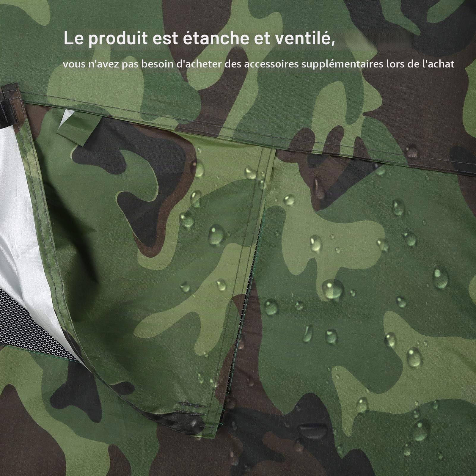BuyWeek Tente de Pêche, Abri de Pêche Portable Extérieur Pare-Soleil de Camouflage Étanche Tente de Camping pour Deux Personnes