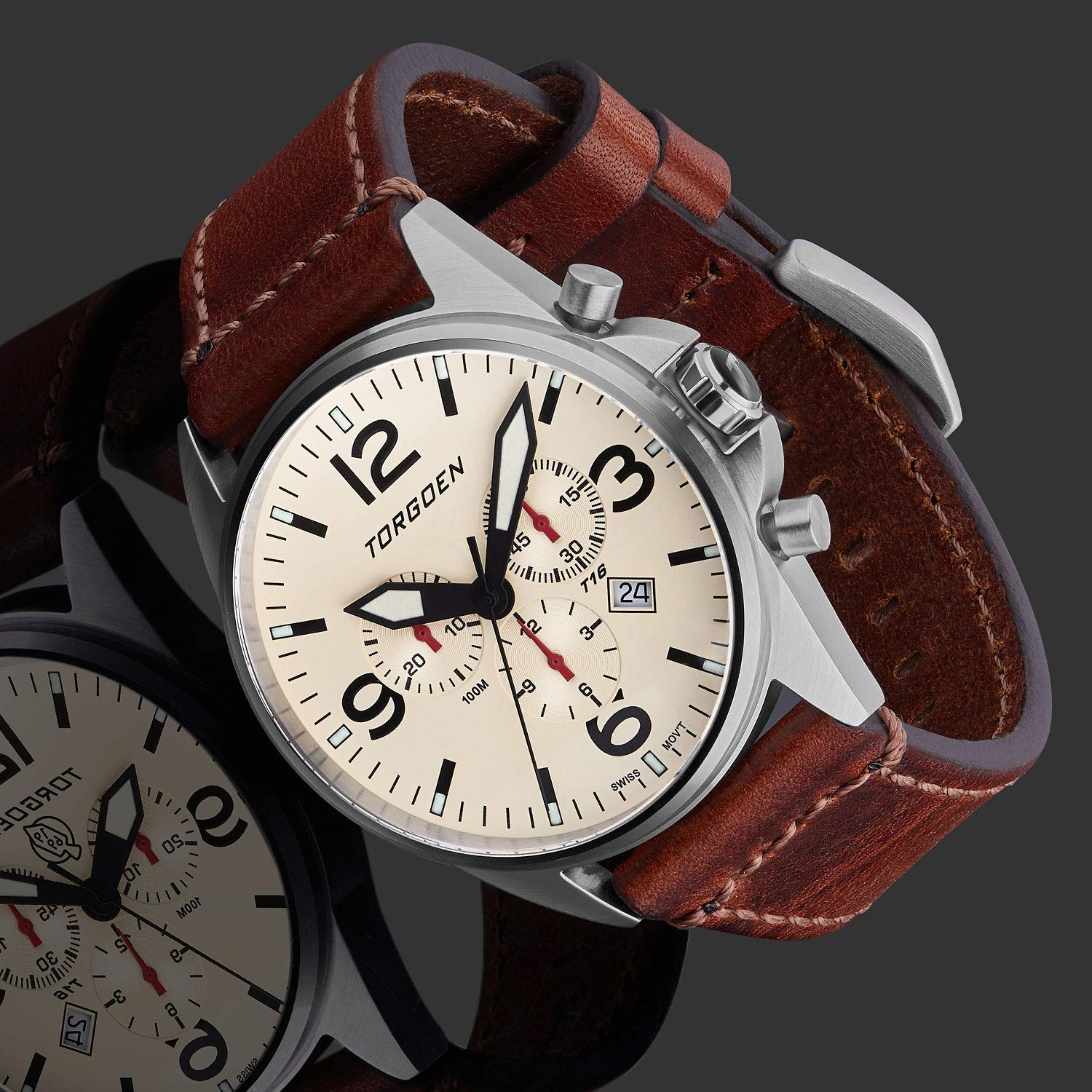 Chronograph Torgoen T16 Review Torgoen T16 Cream Chronograph Pilot
