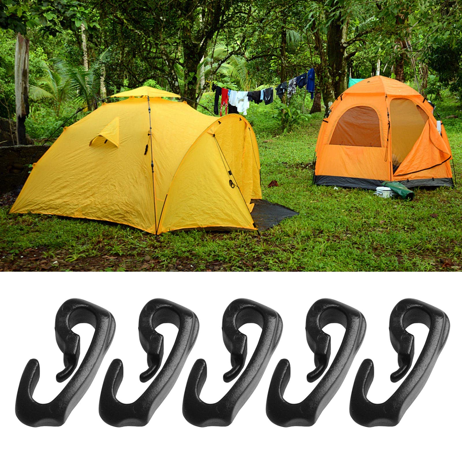 20pcs Clips Awning Sets Trap Clips Jaw Tent Hangers Camping Clips Tent Tighten Lock Grips Buckles Clasps Tent Hooks for Lights to Plastic
