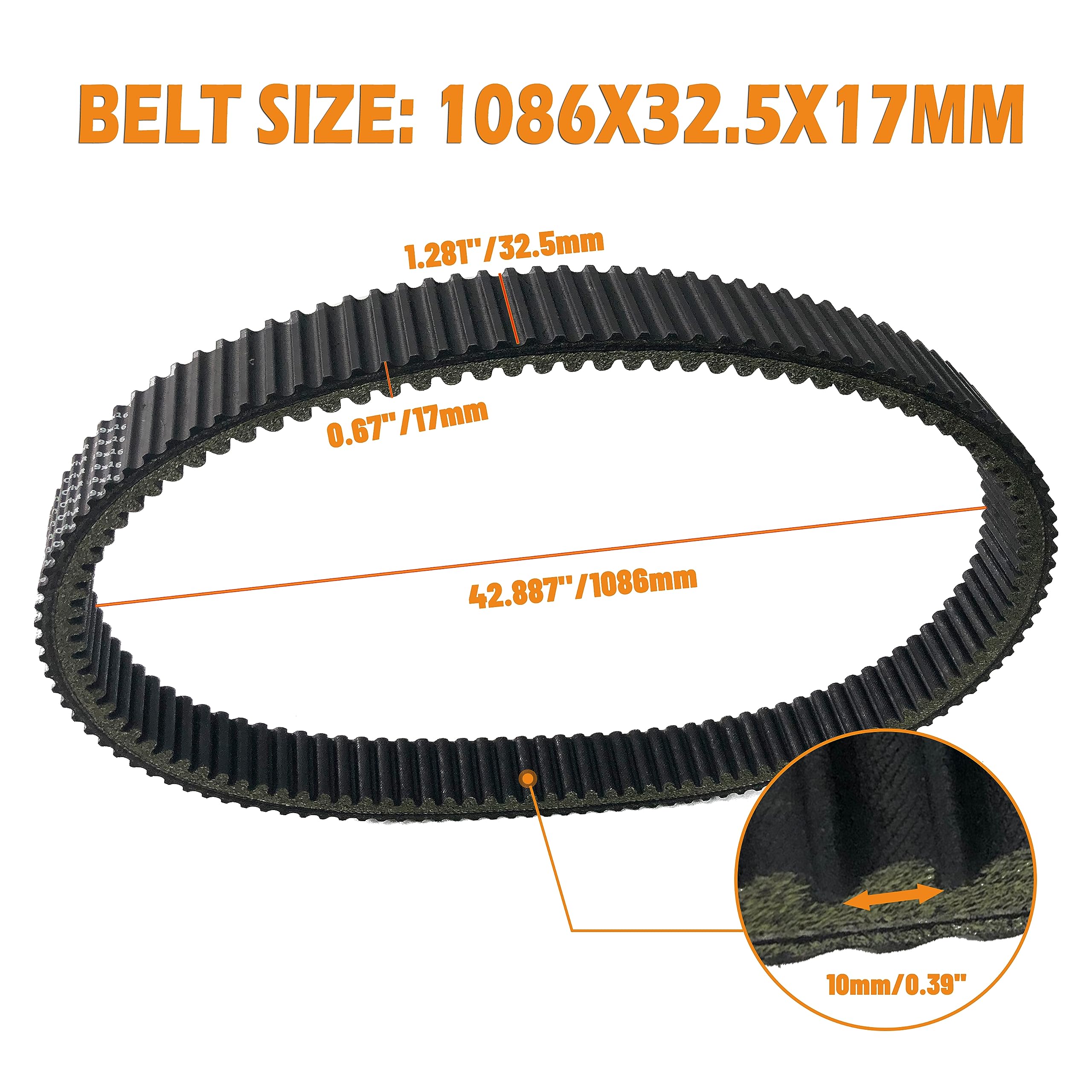 Amazon.com: XP 1000 Drive Belt, SENNMONN Heavy Duty 3211180