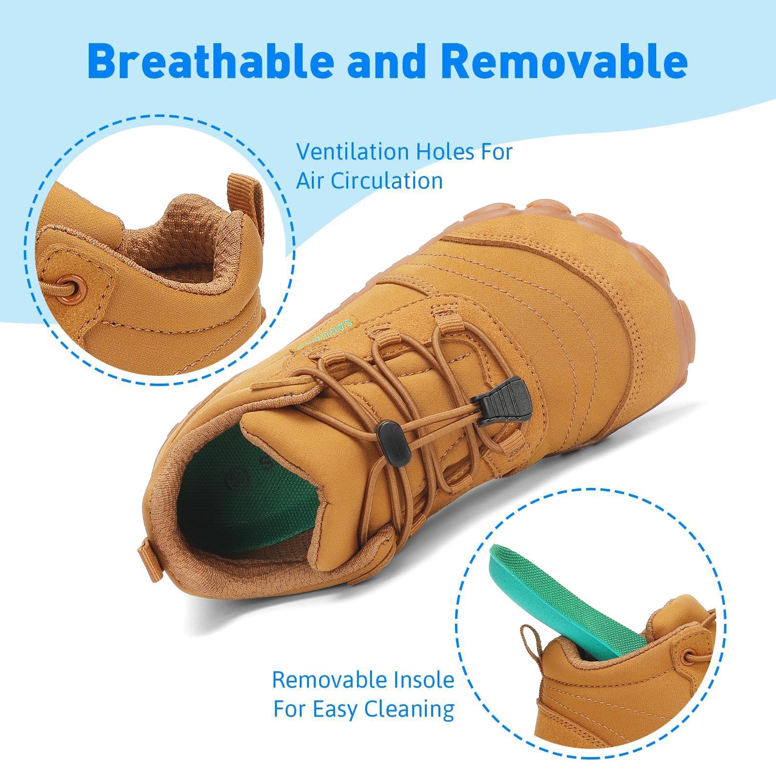 SAGUARO Bambini Scarpe a Piedi Nudi Scarpe da Trail Running Barefoot Minimaliste Sneakers Leggere Respirabile Gr.26-36