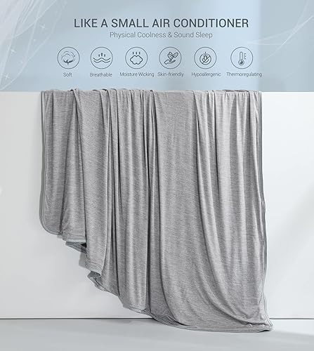 Miniatura 7 de Marchpower Manta refrescante para niños que duermen con calor, manta de enfriamiento Arc-Chill con diseño de doble cara, fibra de enfriamiento