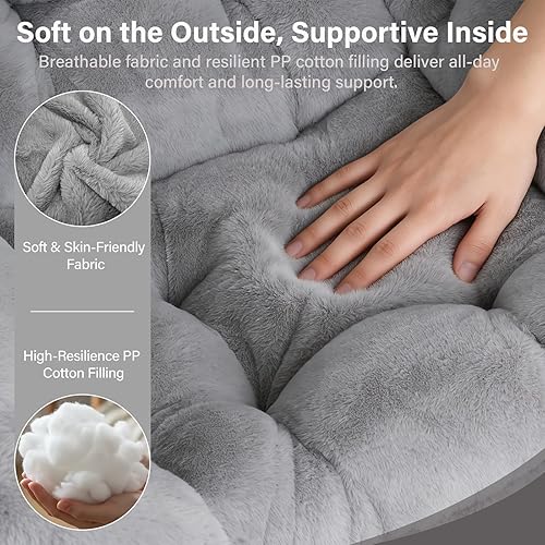 Miniatura 6 de MBOOYOME - Silla perezosa con otomano plegable, moderna silla de acento de salón con reposabrazos y bolsillo lateral y taburete plegable, silla de