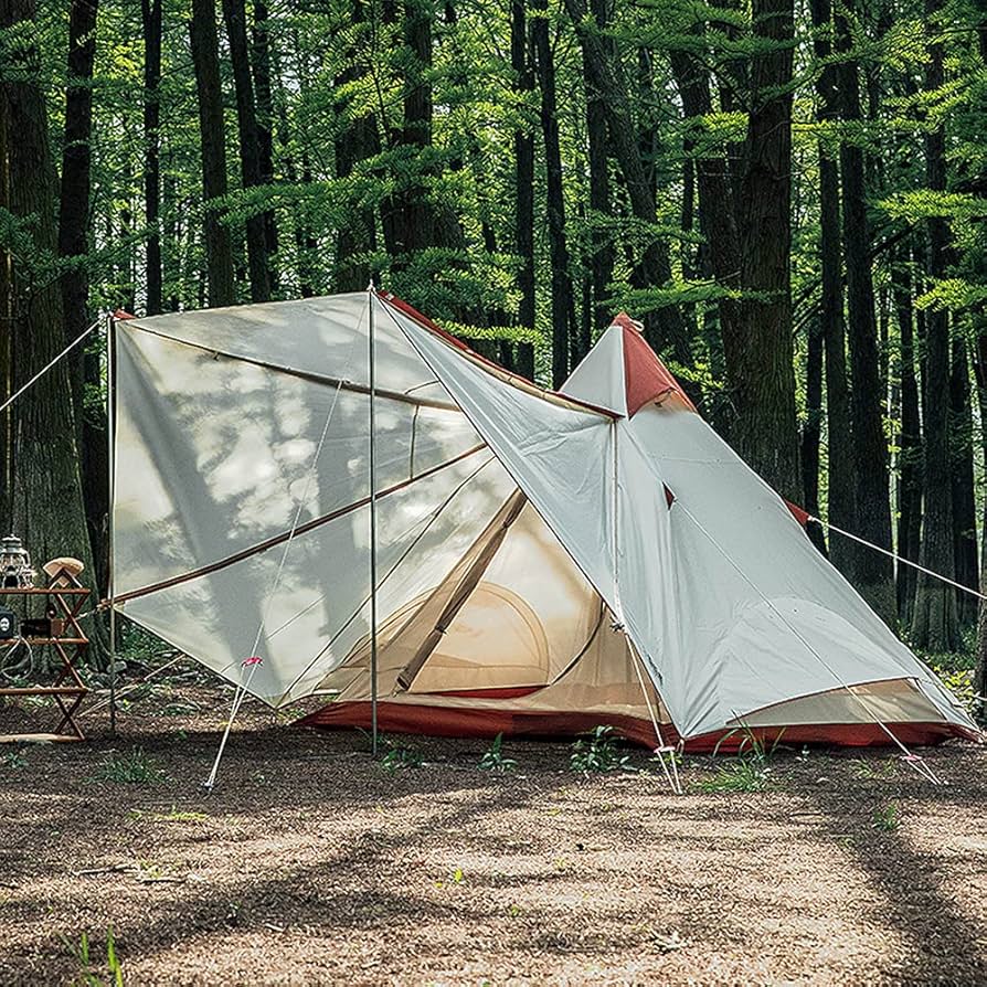 大型ティピ型キャンプテント Amazon.co.jp: ファミリーキャンプテント大型防水二重層