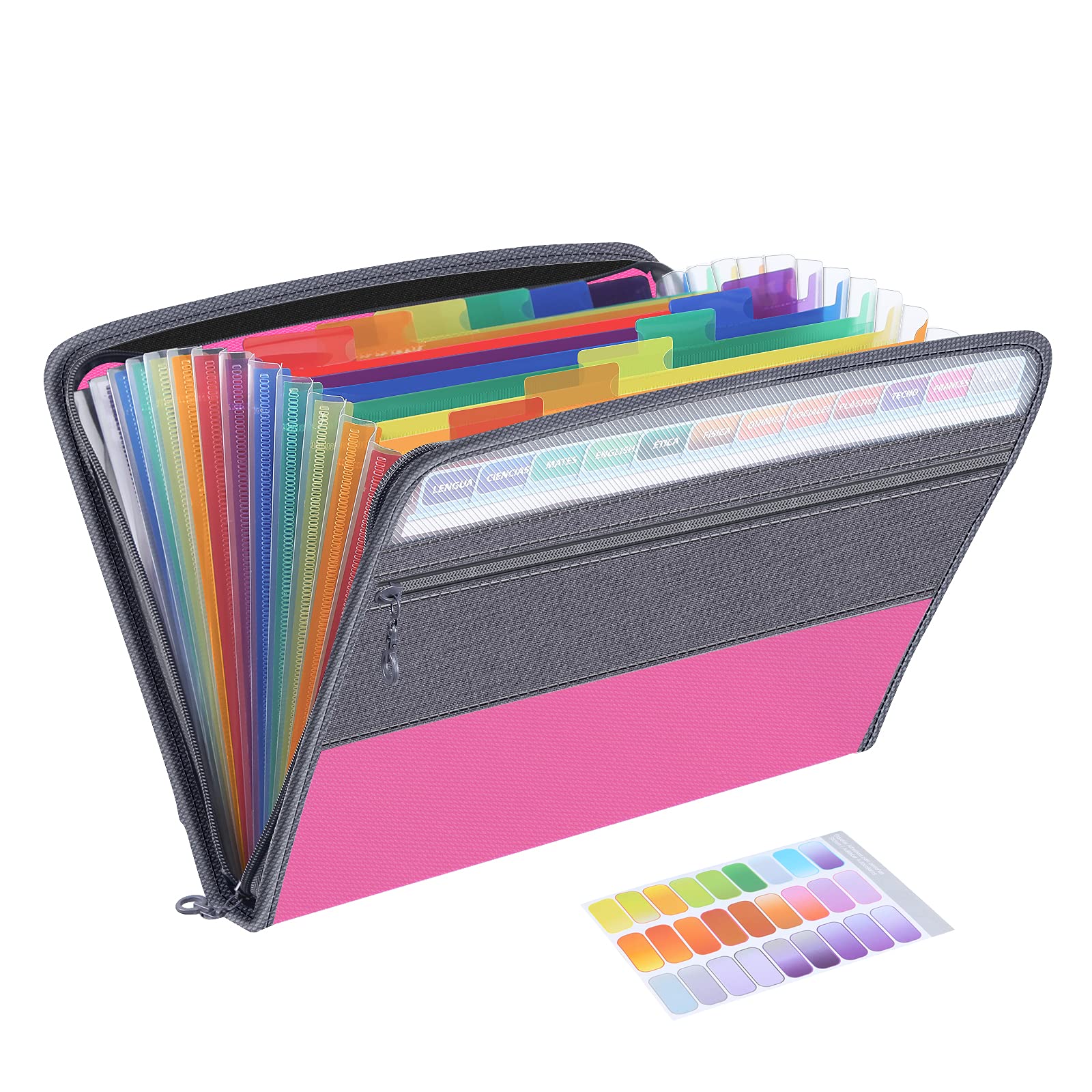 Buy Expanding File Folder with Zipper, 13 Pockets Accordian Files