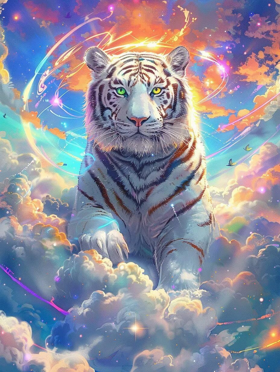 Cuadros con numeros decoración pared salon tigre 100x130 8